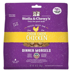 Pedaços De Jantar De Frango Cru Liofilizado, Comida Para Gat