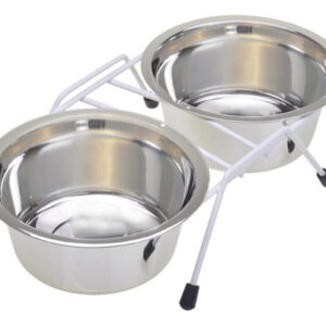 Prato Duplo De Aço Inoxidável Van Ness Plastics Com Pratelei