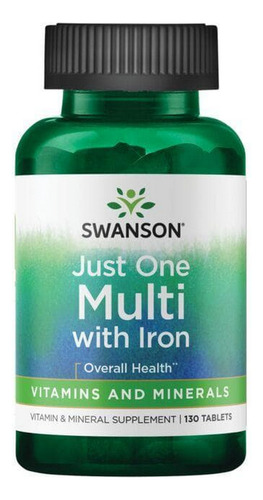 Apenas Um Multivitamínico Com Ferro 130 Comprimidos Da Swans
