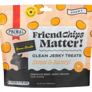 Guloseimas Para Cães Friendchips Matter Beef Jerky 4 Onças (