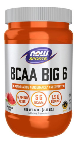 Bcaa Big 6 Sabor De Melancia 600 Gramas Da Now Foods