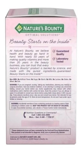 Cabelo, Pele E Unhas Nature's Bounty 250 Cápsulas Importado - Imagem 4