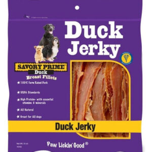 Natural Jerky Treats Duck 16 Onças (em Tiras) Da Savory Prim
