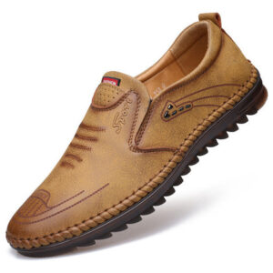 Sapatos Masculinos Respiráveis Costurados À Mão