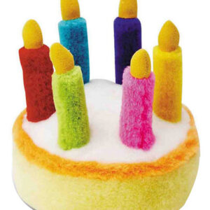 Brinquedo Multipet Birthday Cake Dog, 1 Cada, 5,5 Polegadas,