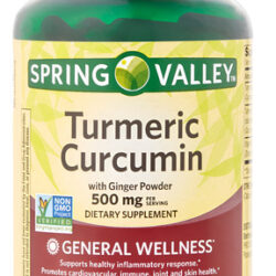 Curcumina De Cúrcuma 500 Mg Spring Valley 180 Comprimidos