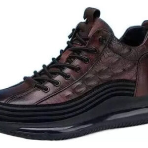 Tênis Padrão Crocodilo Moda Homens Sapatos Casuais