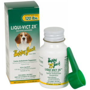 Vermífugo Para Cães Liqui-vict 2x De 2 Onças Da Happy Jack