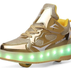 Sapatos Infantis Com Luzes Led, Patins