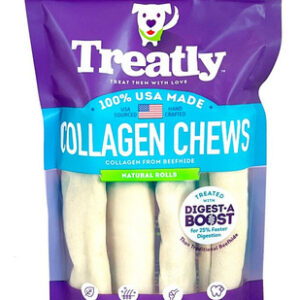 Treatly Collagen Chew Rolls, Guloseimas Para Cães, Naturais,