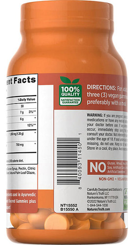 Turmeric Curcumin + Ginger Natures Truth 120 Gomas - Imagem 3