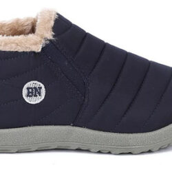 Botas Femininas Neve Quentes Moda Pelúcia Impermeáveis Preto