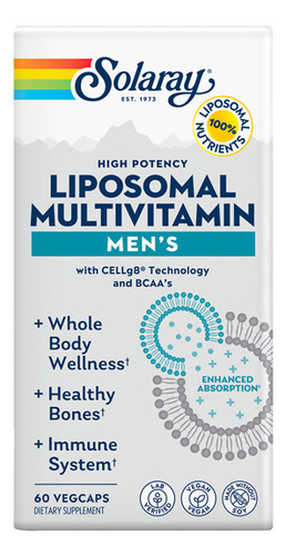 Mens Liposomal Multivitamin 60 Count By Solaray