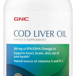 Óleo De Fígado De Bacalhau Gnc Omega 3, 90 Cápsulas