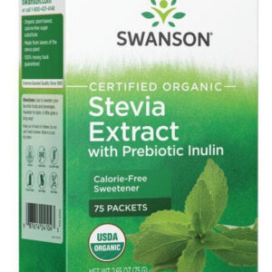Extrato Orgânico De Estévia Com Inulina Prebiótica 75 Pacote