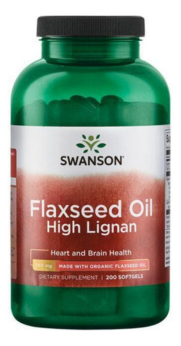 Óleo De Linhaça Com Alto Teor De Lignana 980 Mg 200 Cápsulas