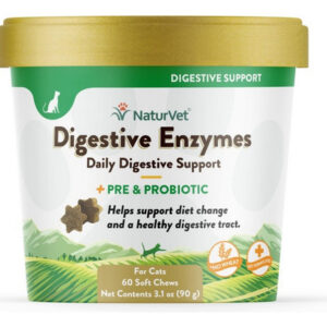 Enzimas Digestivas Naturvet + Pré E Probiótico Cat Soft Chew