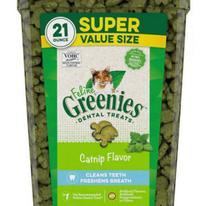 Greenies Feline Natural Dental Treats Sabor Catnip 21 Oz By
