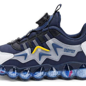 Tênis Infantil Respirável Com Botão Giratório E Sola Macia