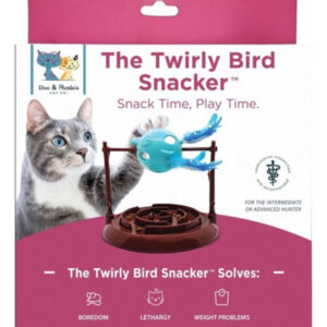 Dispensador De Guloseimas Para Gatos Twirly Bird, Marrom E A