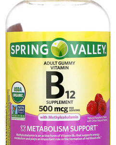 Vitamina B12 500 Mcg Spring Valley 200 Gomas
