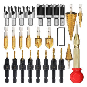 28 Peças De Ferramentas De Perfuração De Chanfro Para Carpin