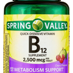 Vitamina B12 2500mcg Spring Valley 60 Comprimidos De Dissolu
