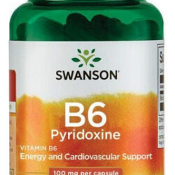 Vitamina B6 Piridoxina 100 Mg 100 Cápsulas Da Swanson Vitami