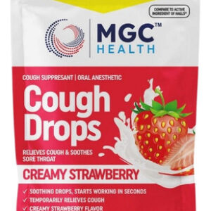 Pastilhas Para Tosse, Morango Cremoso, 30 Unidades, Da Mgc H