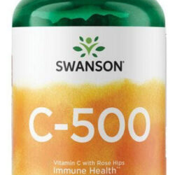 Vitamina C Com Roseira Brava 500 Mg 250 Cápsulas Da Swanson