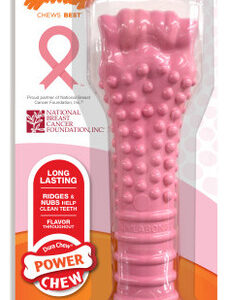 Nylabone Breast Cancer Awareness Pink Power Chew Textured Do