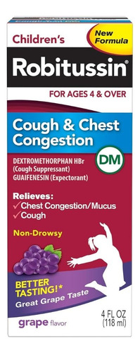Tosse Infantil E Congestão Torácica De 4 Onças Da Robitussin