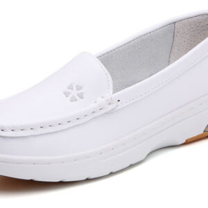 Sapatos De Enfermagem De Couro Sapatos Femininos Mocassins