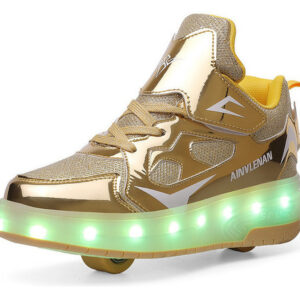 Led Skate Tênis Com 2 Rodas. Luzes Para Sapatos De Skate