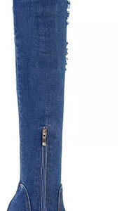 Botas Femininas De Caubói Acima Do Joelho Salto Alto Sapatos