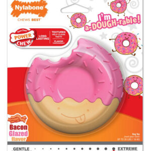 Brinquedo Para Cães Nylabone Power Chew Donut Com Bacon Glac