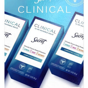 Desodorante Secret Clinical Completely Clean 45g Pack Com 3