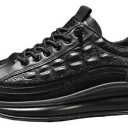 Tênis Padrão Crocodilo Moda Homens Sapatos Casuais