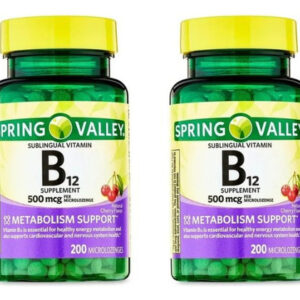 Kit De 2 Vitaminas B12 500mcg Spring Valley 200 Sublinguais
