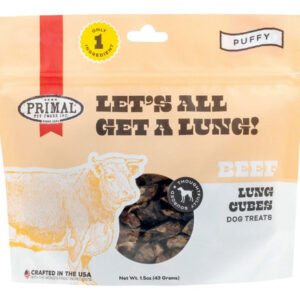 Petiscos Desidratados Para Cães Com Pulmão Bovino De 1,5 Onç
