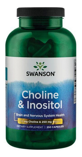 Colina E Inositol 250 Cápsulas Da Swanson Vitamins