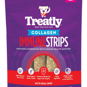 Treatly Collagen Immune Strips Para Cães, Mastiga 5 Onças/ca