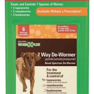 Desparasitador Sentry Worm X Plus De 7 Vias Para Cães Grande