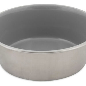 Taça De Aço Inoxidável Pintada Petmate Sleet Grey, 4 Xícaras