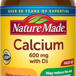 Suplemento Nature Made Cálcio 600mg Com Vita D3 220 Tabletes