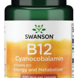 Vitamina B12 Cianocobalamina 500 Mcg 30 Cápsulas Da Swanson