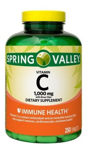 Vitamina C 1000 Mg De Rosa Mosqueta Branca Spring Valley 250