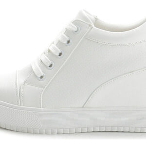 Tênis Feminino De Malha De Salto Alto Com Veludo/sem Veludo