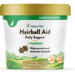 Naturvet Hairball Aid Plus Pumpkin Cat Soft Chew 1 Cada /60