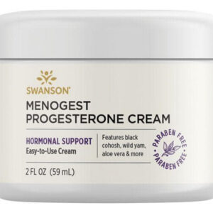 Creme De Progesterona Menogest De 2 Onças Da Swanson Vitamin